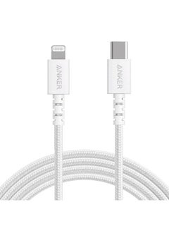 اشتري PowerLine Select+ USB-C To Lightning, Cable 6Ft MFi Certified, Nylon Fast Charging Cable For iPhone 14 14 Pro 13 12 11 X XS XR 8 Plus Charger Not Included white في مصر