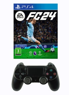 Buy Wireless Controller Black With Sports FC 24 - PlayStation 4 (PS4) - Sports - PlayStation 4 (PS4) in Saudi Arabia