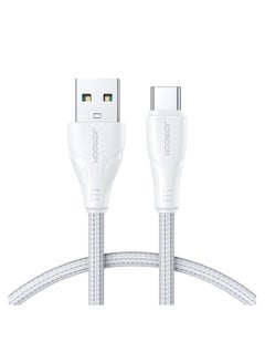 Buy Joyroom USB cable - USB C 3A Surpass Series for fast charging and data transfer 1.2 m (S-UC027A11) White in Egypt