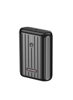 اشتري 10000 mAh PD Ultra-Compact Portable PowerBank 18W Power Delivery And Quick Charge C3.0 Black في الامارات