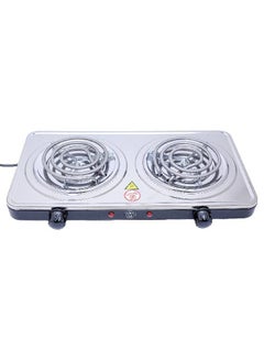 اشتري Dual Burner Wire Electric Stove 2000W E04317 Silver في السعودية