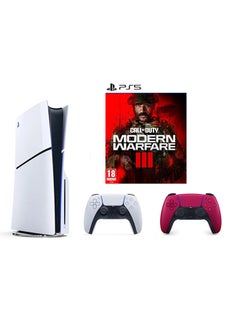 Buy PlayStation 5 Slim Disc Console with Extra Red Controller and Call of Duty: Modern Warfare III Bundle in UAE