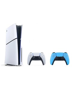 Buy PlayStation 5 Slim Console Disc Version With Extra Blue Controller in UAE