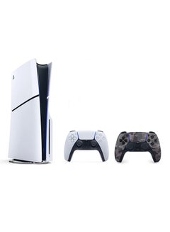 Buy PlayStation 5 Slim Console Disc Version With Extra Grey Camouflage Controller in Saudi Arabia