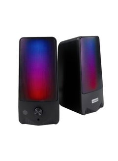 اشتري TS40-B Hi-Fi Surround Sound Speaker Full RGB Light Bluetooth Speaker Audio Desktop Speaker with 3.5mm Headphone Jack Black في الامارات