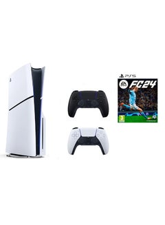 Buy PlayStation 5 Disc Slim Console With Extra Black Controller and FC 24 in Egypt