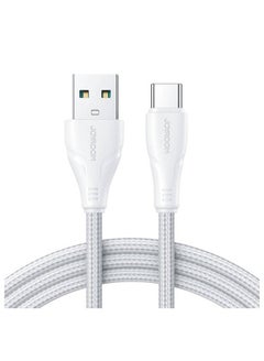 Buy Joyroom USB cable - USB C 3A Surpass Series for fast charging and data transfer 1.2 m white (S-UC027A11) White in Egypt