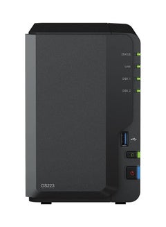 Buy DS223 Diskstation NAS (Realtek RTD1619B Quad-Core 2GB Ram 1xRJ-45 1GbE LAN-Port) 2-Bay 8TB Bundle with 2X 4TB WD Red Plus Black in UAE