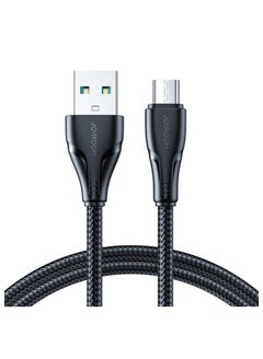 Buy Joyroom USB cable - micro USB 2.4A Surpass Series for fast charging and data transfer 1.2m (S-UM018A11) Black in Egypt