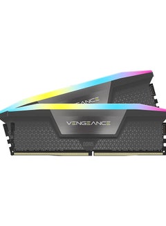 اشتري VENGEANCE RGB DDR5 64GB (2x32GB) DDR5 6000MHz C40 AMD Optimised Desktop Memory Kit - Dynamic Ten-Zone RGB Lighting - Onboard Voltage Regulation - AMD EXPO Compatibility 64 GB في الامارات