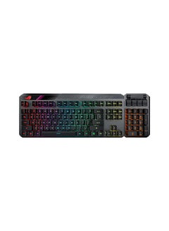 اشتري ROG Claymore II Wireless Modular Gaming Mechanical Keyboard (ROG RX Switches, Detachable numpad & Wrist Rest for TKL 80%/100%, Aura Sync, Media Controls, Fast Charge, USB 2.0 Passthrough) Black في الامارات