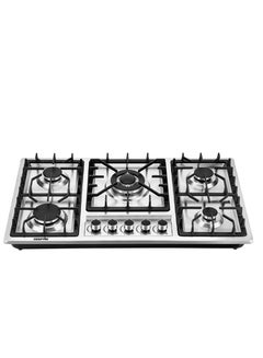 اشتري 5-In-1 Built In Gas Hob-| Five Burner Gas Stove with Separate Ignition, Low Gas Consumption and Improved Gas Flow for Efficient Heating| Auto Ignition System GGC31043 Silver/Black في الامارات