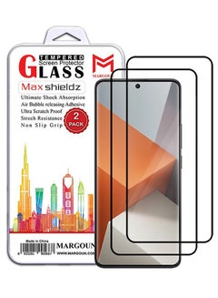 Buy 2 Pack For Xiaomi Redmi Note 13 Pro+ Screen Protector Tempered Glass with 9H Hardness Anti-Scratch Glass flim Premium HD Clarity Clear in UAE