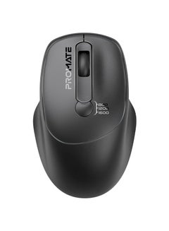 اشتري Wireless Mouse, EZGrip Ergonomic Ambidextrous 2.4GHz Wireless Mice With Adjustable 1600DPI, 6 Million Keystrokes, Nano USB Receiver, 10M Range And 120-Hour Working Time For Laptops, PC, UniGlide Black في الامارات