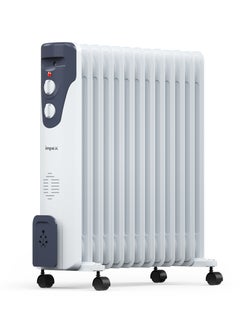 Buy Oil Filled Heater 2500W 13 Fin Three Power Settings Adjustable Thermostat Over Heat Protection-OH 13 2500 W OH 13 White in Saudi Arabia