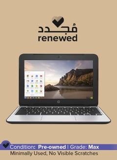 اشتري Renewed - 11 G4 POB78UT#ABA (2015) Laptop With 11.6-Inch Display, Intel Celeron Processor/4th Gen/2GB RAM/16GB eMMC/Integrated Graphics English Black في السعودية