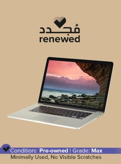 Buy Renewed - Macbook Pro A1398 (2014) Laptop With 15.4-Inch Display, Intel Core i7 Processor/4th Gen/16GB RAM/512GB SSD/1.5GB Intel Iris Graphics English Silver in Saudi Arabia
