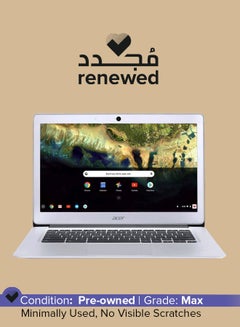 اشتري Renewed - Chromebook 14 Laptop With 14-Inch Display,Celeron N3060 Processor/4GB RAM/16GB SSD Flash Drive/Intel HD Graphics English Sparky Silver في السعودية