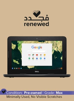 Buy Renewed- Chromebook 11 3180 Laptop With 11.6-Inch Display, Celeron N3060 Processor/2GB RAM/16GB eMMC Flash Drive/Intel HD Graphics 400 English Black in Saudi Arabia