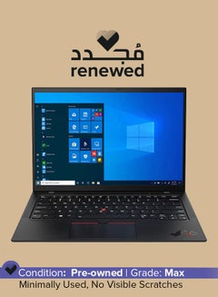 اشتري Renewed - Thinkpad X1 Carbon G5 (2018) Laptop With 14-Inch Display, Intel Core i7 Processor/6th Gen/8GB RAM/256GB SSD/Intel UHD Graphics 620 English Black في السعودية