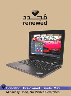اشتري Renewed - ThinkPad Yoga 11E X360 With 11.6-Inch Touch Screen Display,Intel Core i5-7th Generation/8GB RAM/256 GB SSD/Windows 10 English Black في السعودية