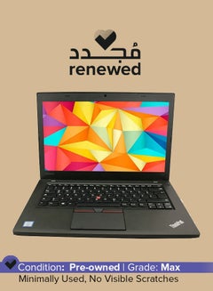 اشتري Renewed - T460 ThinkPad Utrabook Laptop With 14-Inch HD Display,Intel Core i5-6th Gen Processor/8GB DDR4 RAM/256GB SSD/Windows 10 Pro English Black في السعودية