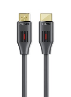 اشتري Promate HDMI 2.0 Cable, 4K@60Hz HDMI to HDMI Unidirectional Cable, 3D Video Support, 18Gbps Bandwidth, Ethernet, 3 Meter Fiber Optic Cable and Gold-Plated Connectors Black في السعودية
