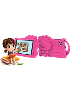 Buy Android Kids Tablet Early Education 8Inch Toddler Tab Bluetooth WiFi Dual Sim Parental Control Mode Dual Camera EVA Case With Built-In Stand in UAE