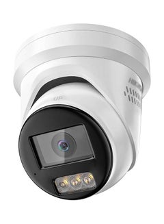 Buy DS-2CD2347G2-LSU/SL 4MP ColorVu Strobe Light And Audible Warning Fixed Turret Network Camera, 24/7 Colorful Imaging, Focus On Human And Vehicle Targets Classification, H.265+, Built-In Two-Way Audio, Water And Dust Resistant (IP67) White in UAE