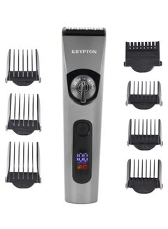 اشتري Professional Hair And Beard Trimmer, Rechargeable With High-Capacity Li Battery And 4 Hours Working Time, Quick Charge- KNTR5467 Grey في الامارات