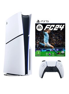 Buy PlayStation 5 Slim Disc Console With Controller And EA FC 24 KSA Version in Saudi Arabia