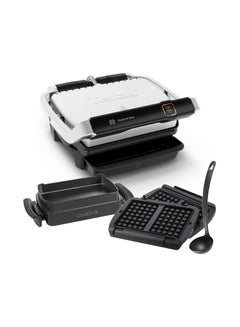 Buy OptiGrill Elite Electric Contact Grill With Waffle Plates And Ladle With Snacking And Baking Tray 12 Automatic Programs Touch Screen Bundle 2000 W GC750D+XA7248+XA7258 Black & Silver in UAE