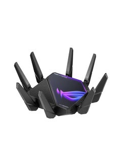 اشتري ROG Rapture WiFi 6E Gaming Router (GT-AXE16000) - Quad-Band, 6 GHz Ready, Dual 10G Ports, 2.5G WAN Port, AiMesh Support, Triple-Level Game Acceleration ‎Black في الامارات