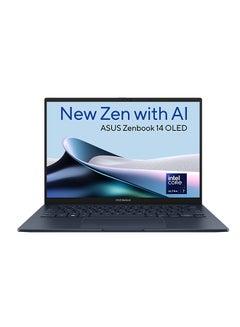 Buy Zenbook 14 OLED AI Boost NPU UX3405MA-OLEDU7B Laptop With 14-Inch Display, Core Ultra 7 Processor/16GB RAM/1TB SSD/Intel Arc Graphics/Windows 11 Home English/Arabic Ponder Blue in Saudi Arabia