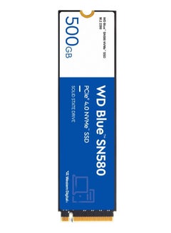 Buy Western Digital WD Blue SN580 NVMe Internal Solid State Drive SSD - Gen4 x4 PCIe 16Gb/s, M.2 2280, Up To 4,000 MB/s 500 GB in UAE