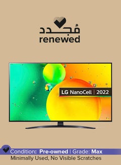 اشتري Renewed - NanoCell 43-Inch TV 2022 43NANO766QA Black في الامارات