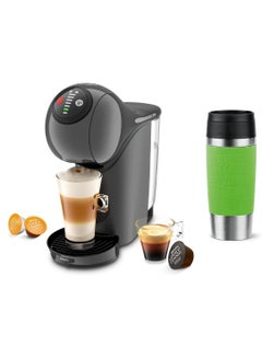 Buy Dolce Gusto Genio S Coffee Capsule Machine By Krups With Emsa 0.36L 15 Bar Ultra-Compact High Pressure Over 30 Coffee Creations Selectable Drink Size Auto Shut-Off 0.8 L 1500 W KP240B+N2020700 Black/Lime in UAE