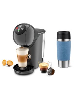 Buy Dolce Gusto Genio S Coffee Capsule Machine By Krups With Emsa 0.36L 15 Bar Ultra-Compact High Pressure Over 30 Coffee Creations Selectable Drink Size Auto Shut-Off 0.8 L 1500 W KP240B+N2021100 Black/Aqua Blue in UAE