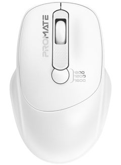 Buy Promate 2.4G Wireless Mouse, High Precision 1600DPI Cordless Ambidextrous Mouse with USB Nano Receiver, 10m Range, 120h Work Time, Adjustable DPI Blue in Saudi Arabia