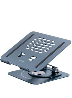 اشتري Adjustable Laptop Stand For Desk, 360 Degree Rotation Adjustable Laptop Stand Ergonomic Foldable Laptop Stand Compatible With MacBook Air/Pro/Lenovo/iPad/All Laptops Under 17 Inches Grey في الامارات
