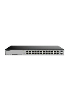 Buy 24 Port Gigabit Unmanaged POE Switch with 2 SFP ports 250 watts Black in UAE