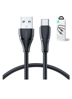 Buy 3A Fast Charge And Data Transfer USB To USB C Cable 1.2M Surpass Series Black in Egypt