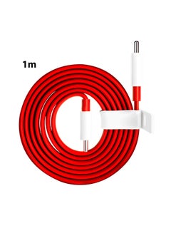 اشتري Original Type C Warp Charging Cable Quick Charge PD Type C To Type C Dash Charging Cable 1M Red في الامارات