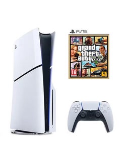 Buy PlayStation 5 Slim Disc Console With Extra Controller Grand Theft Auto V in UAE