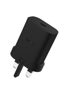 اشتري Fast Wall Charger 33W UK, Compatible With Any USB Type-C Cable Black في الامارات