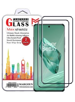 Buy 2 Pack For Oneplus 12 Screen Protector 9H Hardness HD Scratch Resistance Screen Protector 3D Curved Tempered Glass Film Clear in UAE