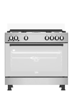 اشتري Beko Cooker - 5 Burners - 90 cm - With Oven 111 Liters - Gas Grill - Cooking And Cooling Fan - Stainless -GGR 15115 DX NS 7721889254 Stainless Steel في مصر