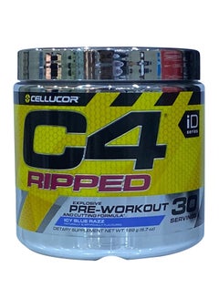 Buy C4 Ripped Explosive Pre-Workout - Icy Blue Razz - 30 Servings 189 Gm in UAE