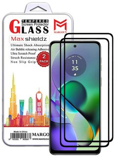 Buy 2 Pack For Motorola Moto G54 Screen Protector 9H Hardness Scratch Resistance Screen Protector 3D Tempered Glass Film Ultra HD Easy Install Case Friendly Glass Clear in UAE