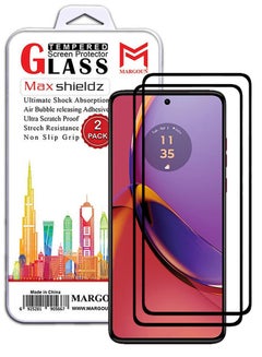 Buy 2 Pack For Motorola Moto G84 Screen Protector 9H Hardness Scratch Resistance Screen Protector 3D Tempered Glass Film Ultra HD Easy Install Case Friendly Glass in UAE